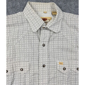Larry Mahan Pearl Snap Shirt Mens Large Western Rodeo Work Wear Equestrian
